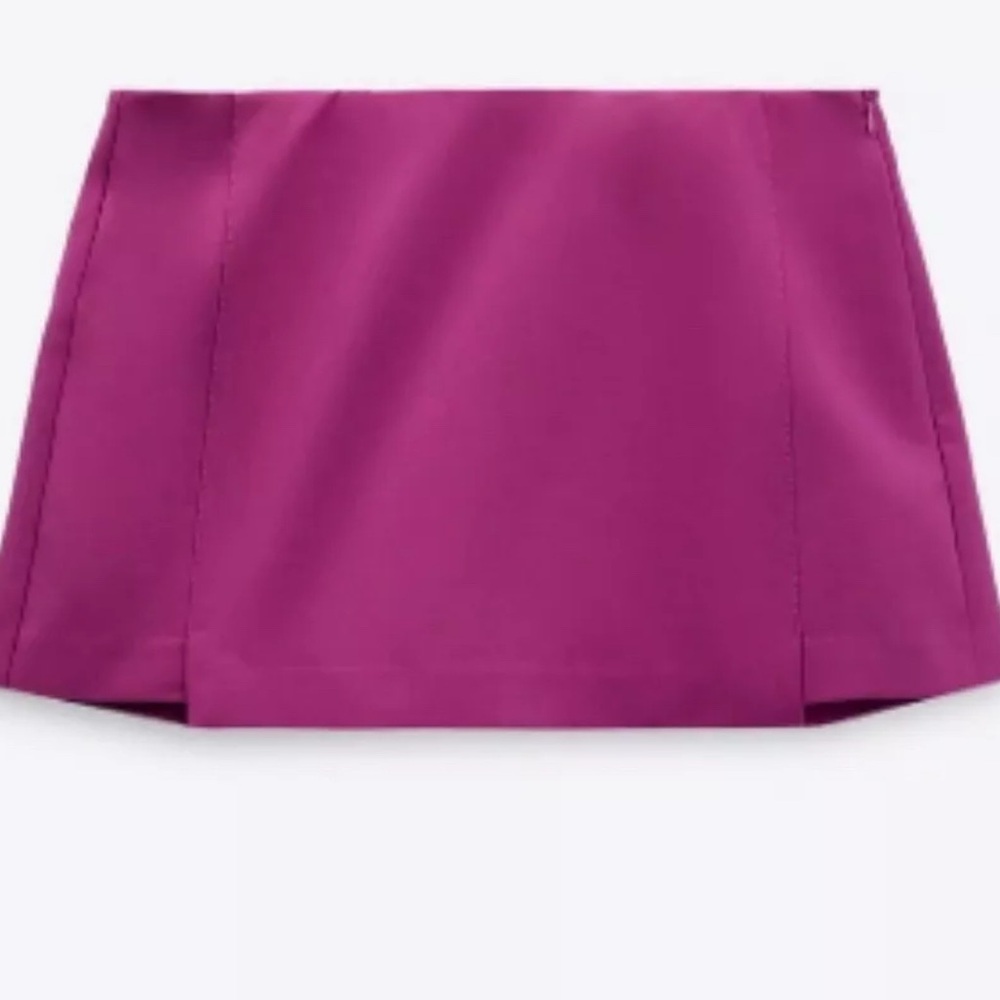 Womens Zara Purple Magenta Skort Skirt Size Small